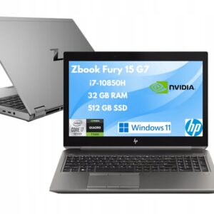 HP ZBook Fury 15 G7 i7-10850H 32GB 512GB SSD NVIDIA RTX Win 11 OFFICE