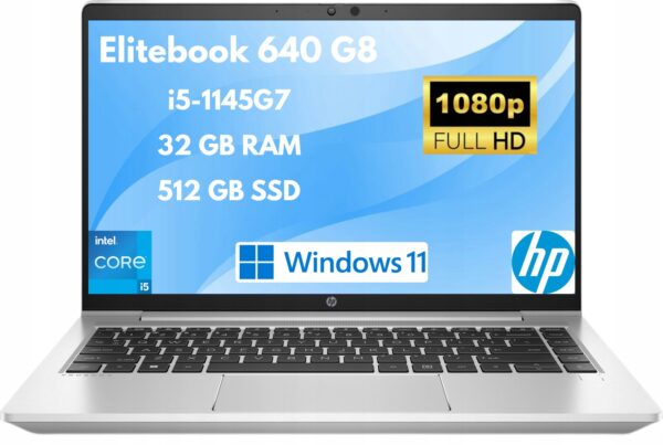 Laptop HP ProBook 640 G8 i5-1145G732GB512GB SSDFHDSrebrny