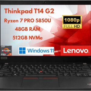 Biznesowy Laptop Lenovo ThinkPad T14 G2Ryzen 748GB 512SSD DOTYK PL LED