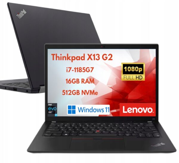 Laptop Lenovo X13 G2 PEREŁKA i7-1185G7 16GB 512 SSDPL LED FHD DOTYK Win11
